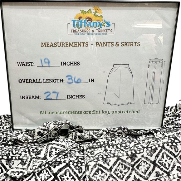 Lauren Ralph Lauren Pants Womens Size 18 Black White Geometric Viscose Relaxed - Picture 6 of 10